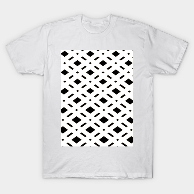 black and white pattern T-Shirt by Spinkly